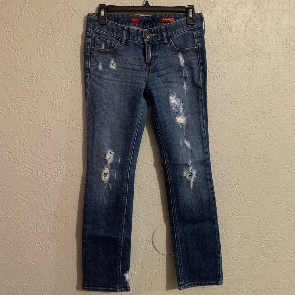 Express Destroyed Skinny Jeans